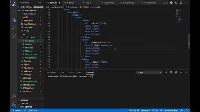 React Navbar + Footer | React JS Website Tutorial Pt 1