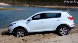 KIA SPORTAGE 1.7 crdi 2WD тест драйв на песке