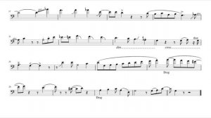 Transcription of So Danço Samba Trombone solo by Rita Payes’s