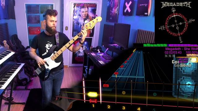 Megadeth - She Wolf  BASS Tabs  Cover Rocksmith