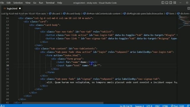 How to Create a login and signup page, html, CSS | part 3 | By Universal teach