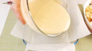 Ленивый пирог с яблоками на кефире/ Заливные пироги в духовке