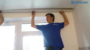 Гардина для натяжных потолков. Торцевание