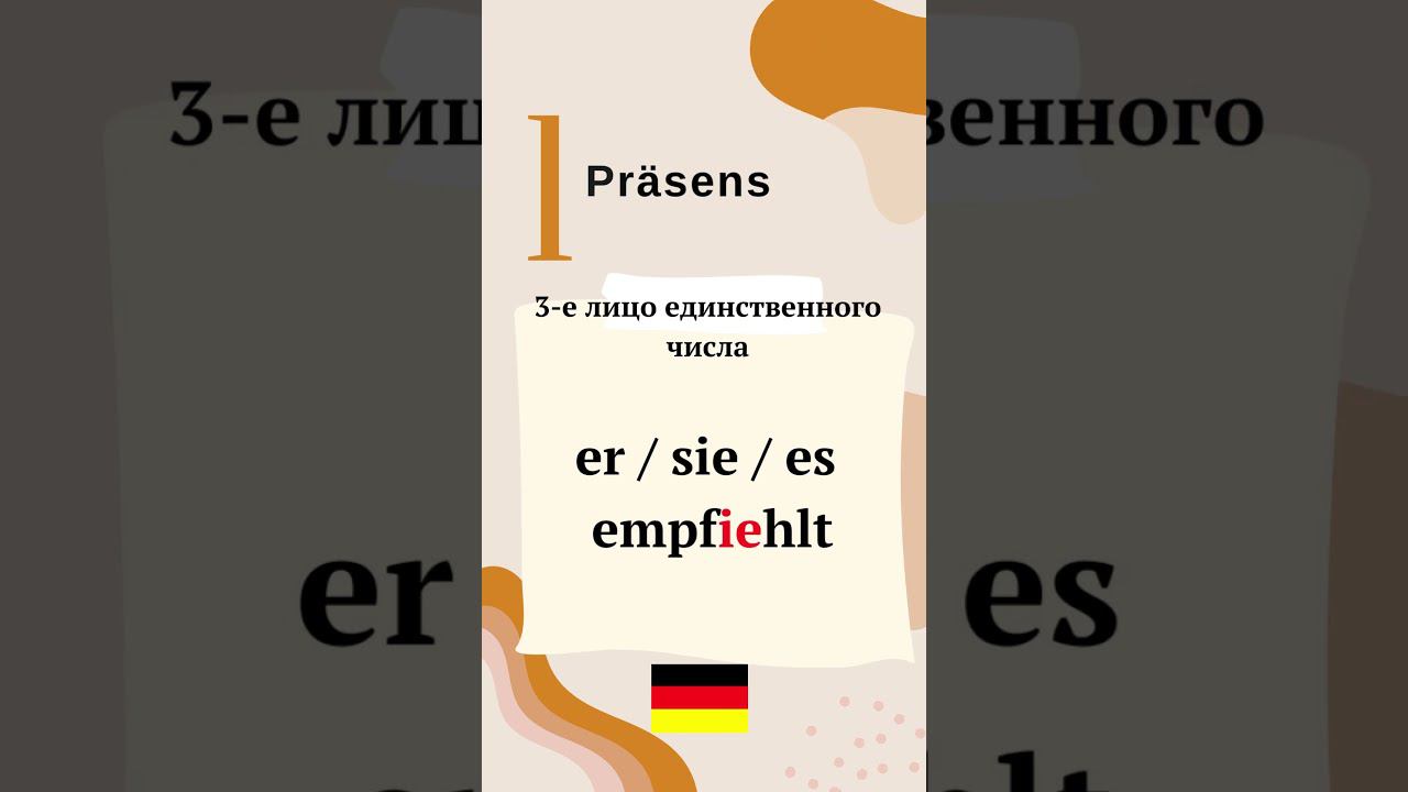 Глагол empfehlen. Немецкий язык. Сильные глаголы. Starke Verben. Немецкая лексика. speakASAP®. смотреть онлайн
