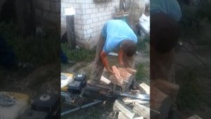 Самодельный дровокол из редуктора
