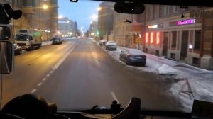 По Английскому проспекту в Санкт - Петербурге. 9 утра субботы в конце января 2022.