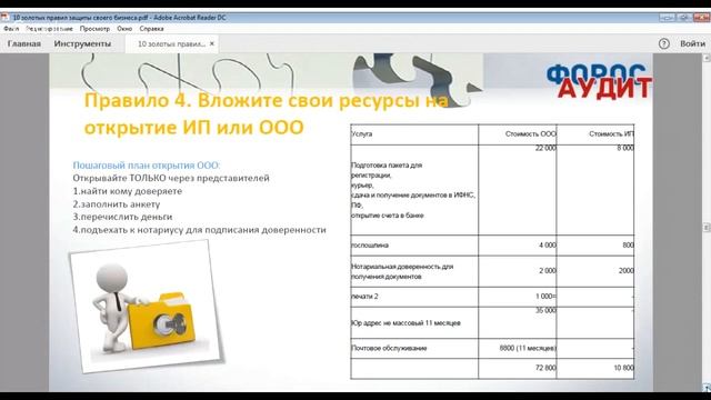 БИЗНЕС ИНСАЙТ: Елена Васильева. 10 золотых правил защиты своего бизнеса и увеличения дохода