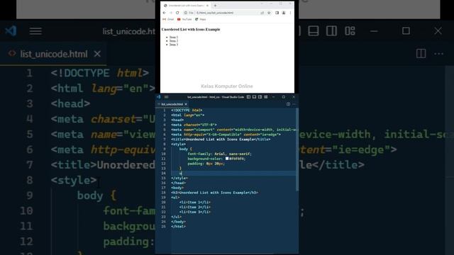 Style CSS | List Unicode #htmlcss
