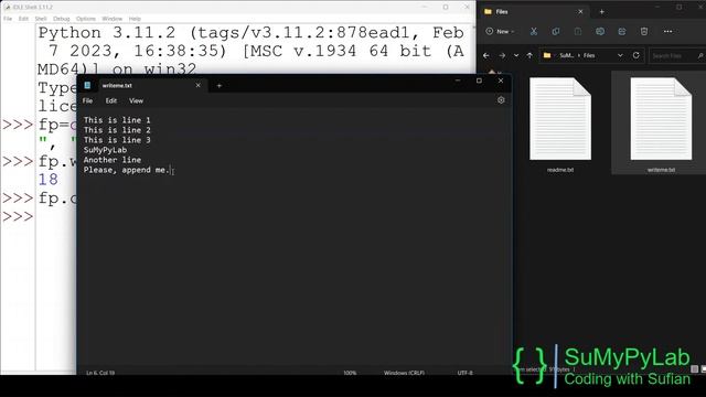 File Handling in Python | How to write files in Python | SuMyPyLab