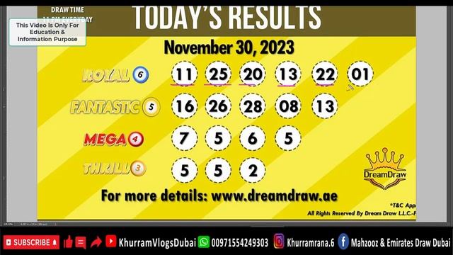Dream Draw Today Results 30-11-2023 | Dream Draw Ki Tickets Online Kesey Ley | #Dreamdraw смотреть онлайн