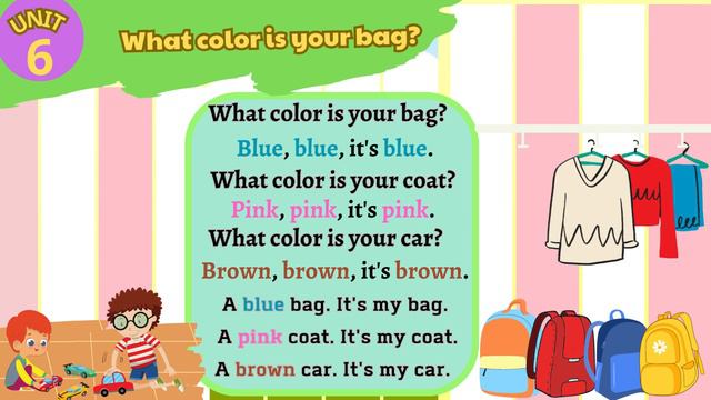 UNIT 6 WHAT COLOR IS YOUR BAG? смотреть онлайн