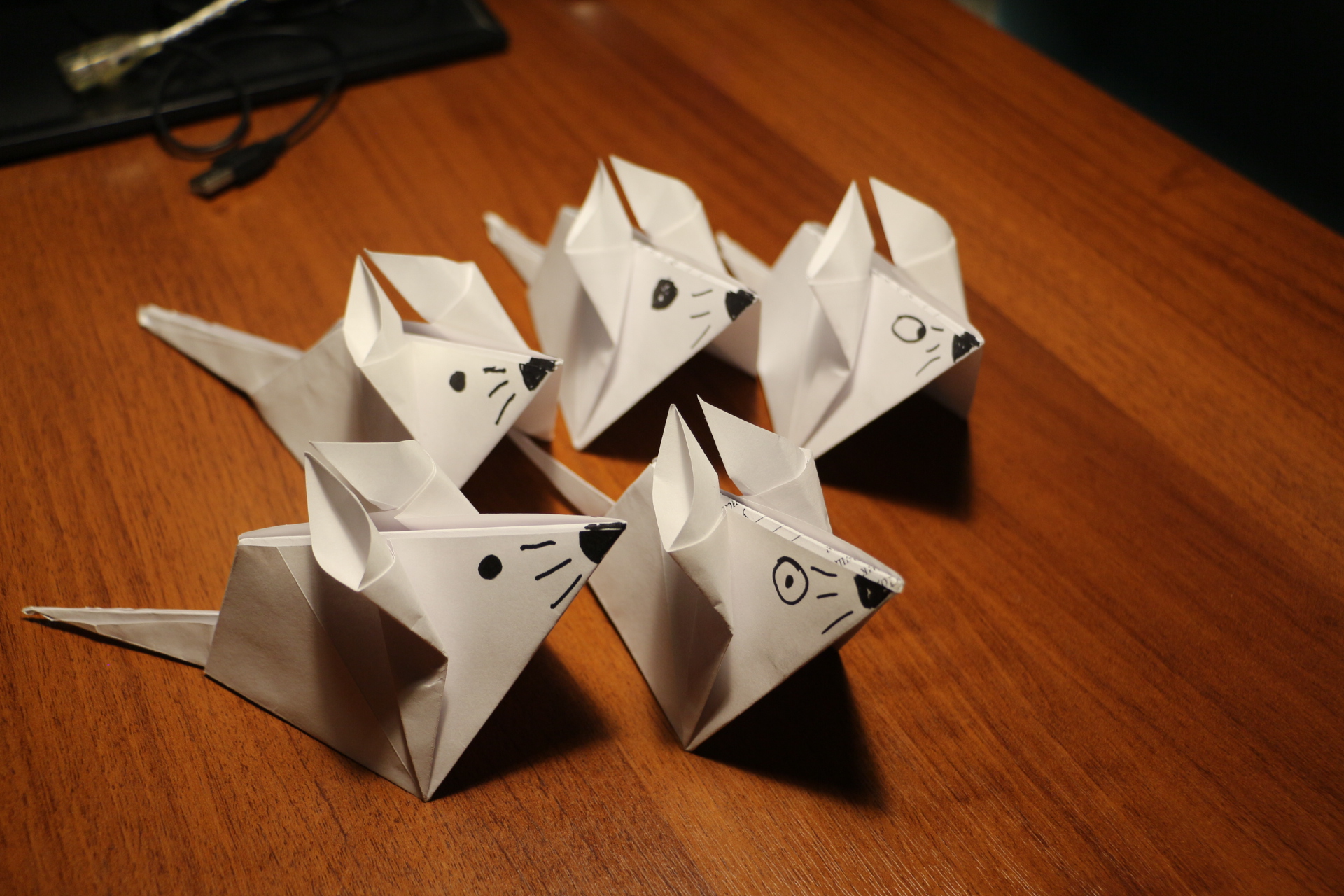 Оригами мышь