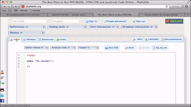 Aprender PHP: 7 Programar em PHP através do navegador