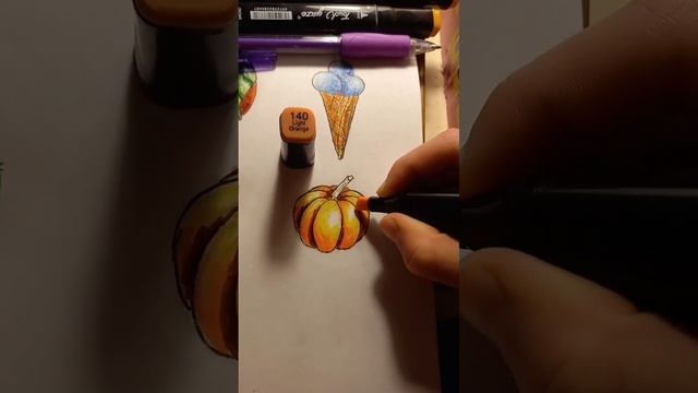 Как нарисовать тыкву.How to draw a pumpkin.#drowing #pumpkin