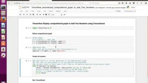 Tensorflow Visualize Computational Graph to Add Two Numbers using Tensorboard