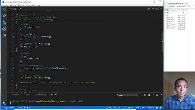 Modern Javascript Advanced working with functions 10 Function binding