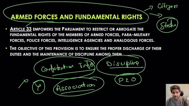 Article 33, 34, 35 | Martial Law & fundamental rights | Cultural & Educational rights | Upsc | Law