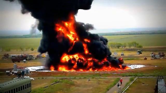 Тушение РВС-20 000/Fire-extinguishing  of VST 20 000 m3