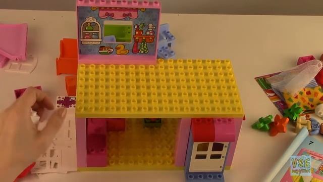 Лего Дупло Кукольный домик распаковка , обзор. Lego Duplo House. смотреть онлайн