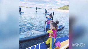 #Прогулка на сапах (#сап-прогулка) по Оби с #SUP_Novosibirsk #бугринскиймост #прогулкапореке #сап