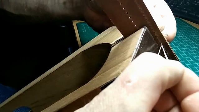 Седельный шов, косой и круглый пробойники/  Stitching tutorial / Французский шов.