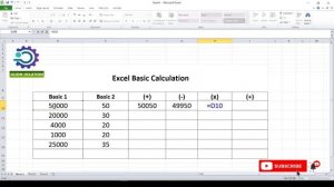 MS Excel Easy Calculation | MS Excel সহজ সূত্র | Excel Plus Minus, Multiplication Divide Calculatio