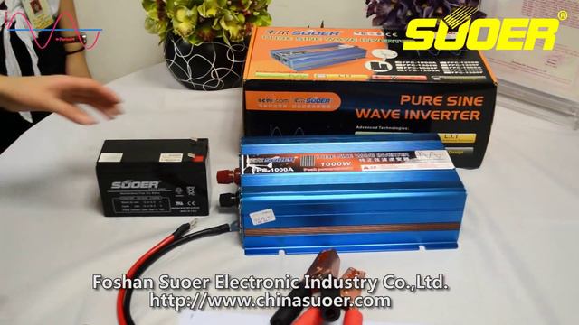 Suoer Pure Sine Wave Inverter 1000W 12V DC to 220V AC (FPC-1000A) смотреть онлайн