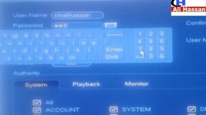 How to Add, User Name.  And Password | Dahua Dvr  Xvr  Hcvr|