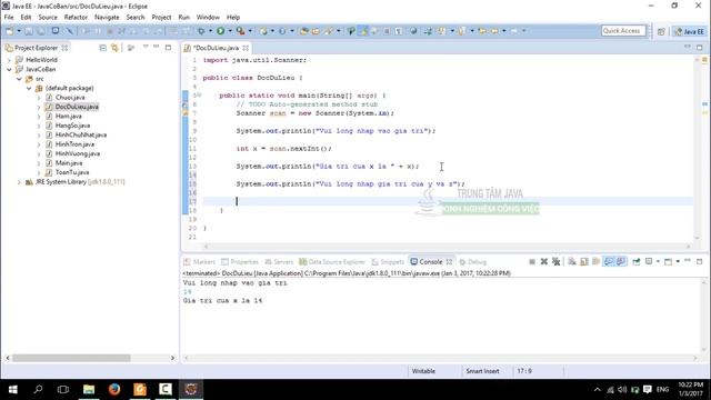 Java Cơ Bản 14 Nhập Giá Trị Vào Từ Bàn Phím смотреть онлайн