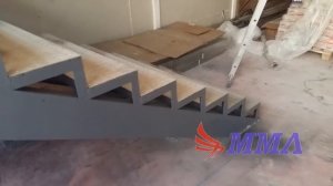 Лестница из металла со ступенями из нержавейки. Завод в Ямонтово