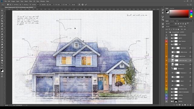 From photo to Concept Sketch in few clicks in Photoshop - Crazy Result смотреть онлайн