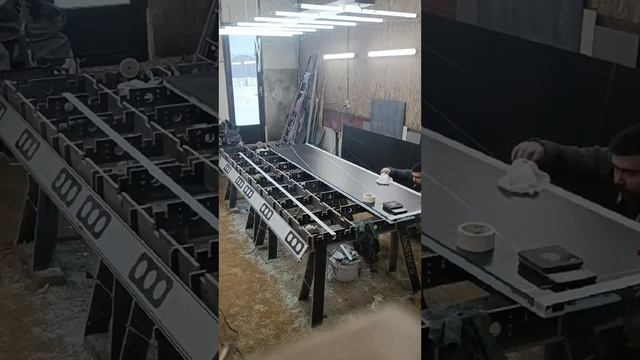 изготовление столешницы из керамогранита часть 2-я смотреть онлайн