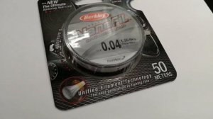 Плетеная леска Berkley Nanofil Полупрозрачная 50 м. размер 0.04, 0.0545 мм.