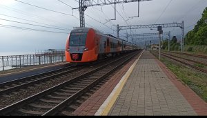 РЖД | Электропоезд ЭС1 Ласточка Краснодар - Роза Хутор | Российские железные дороги