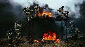 Испытание дымом и огнём: севастопольские пожарные МЧС прошли полосу психологической подготовки