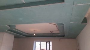 Качество работы. Потолок из гипсокартона под скрытую подсветку. Кухня. Ремонт квартир в Краснодаре.