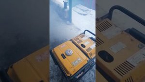 Дизельный генератор после ремонта. но на морозе заводится только так.