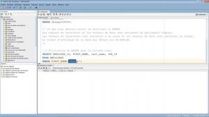 Formation sur Oracle 12 C: 20. La clause WHERE et Les opérateurs de comparaison