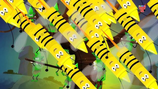 Five little Monsters | Crayon Nursery Rhymes | Kids Song | Learn Colors смотреть онлайн