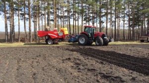 Case IH Puma 155 and Lemken Zirkon and Grimme GL34 T