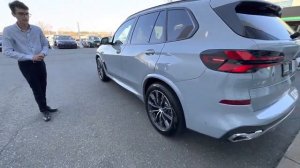 Check out the new 2024 BMW X5 50e Hybrid M SPORT in Brooklyn Grey on Ivory White   Walk Around!