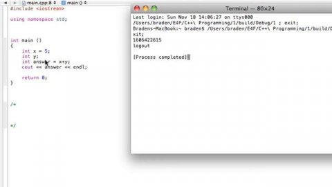 Undefined and uninitialized variables (C++ programming tutorial)