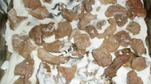 Жульен из вешенок и свинины
