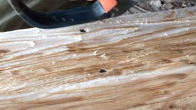 Браширование (старение) древесины ч2.