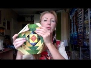 Лоскутный  эфир 64. Как сшить «Подсолнух» в технике «ананас»?