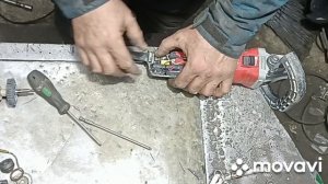 Milwaukee AGV15-125 XE замена якоря и верхнего подшипника шпинделя