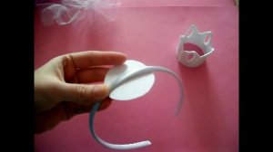 Ободок с короной из фоамирана