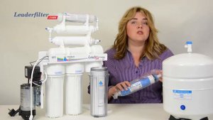 Бытовой фильтр для воды Leaderfilter RO-6 c помпой и биоактивным картриджем