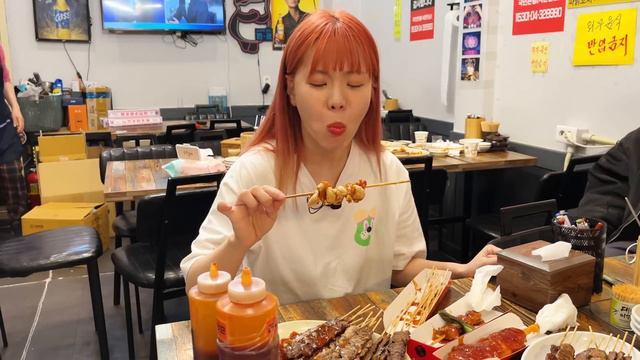 사장님 "먹방유튜버 걔는 70개 먹었어~" (승부욕발동🔥) 길거리에서 눈마주친 염통꼬치 박살내본다...