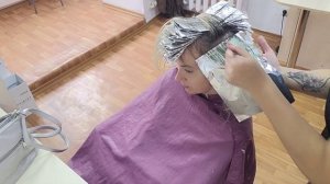 Мелирование волос. Тонирование Констант Делайт 9/98.